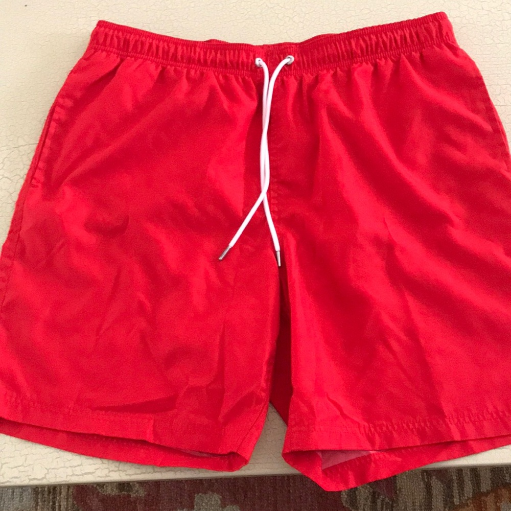 LandsEnd MENS Swim Trunks 8” Size L